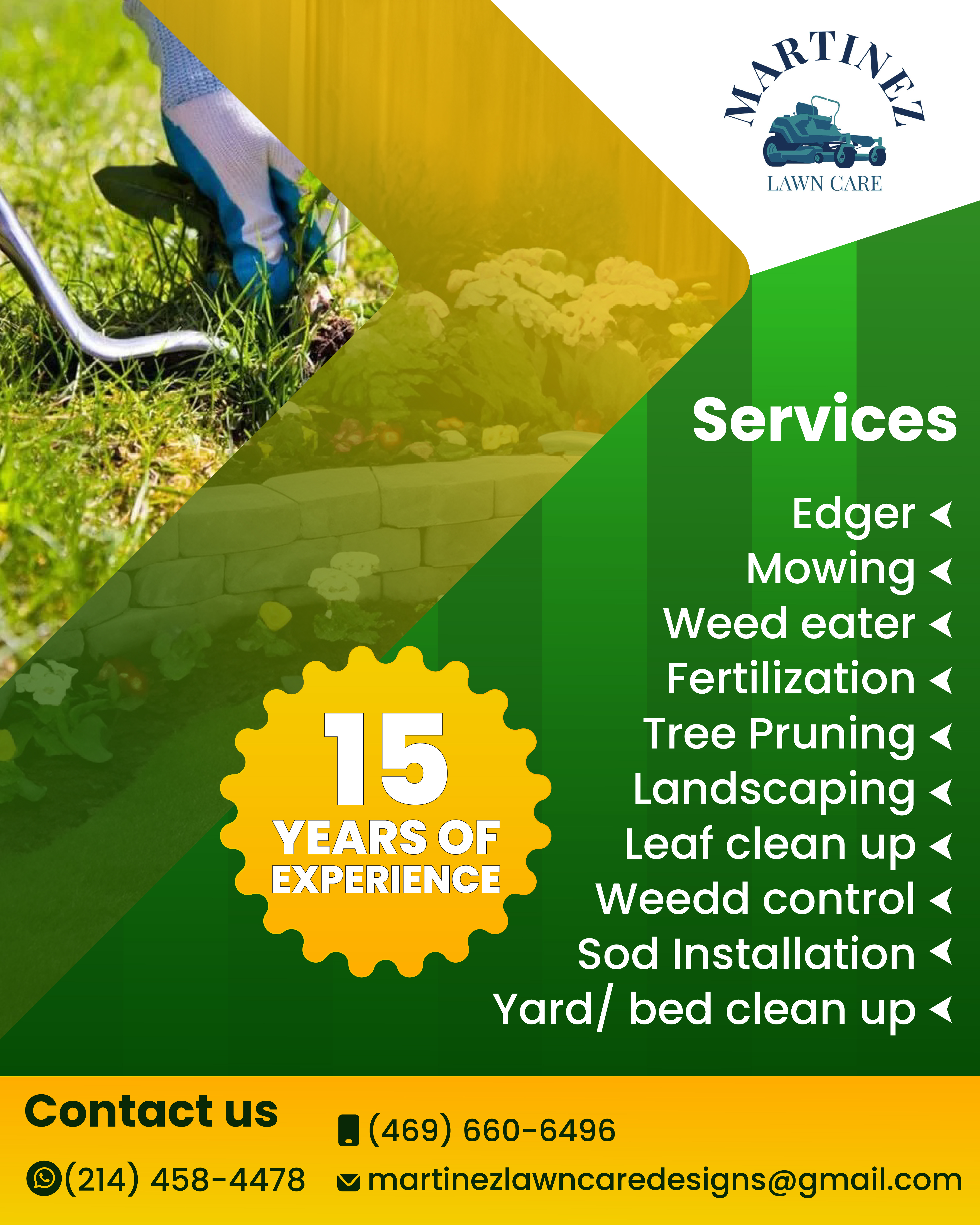 Flyer Martinez Lawncare Designs